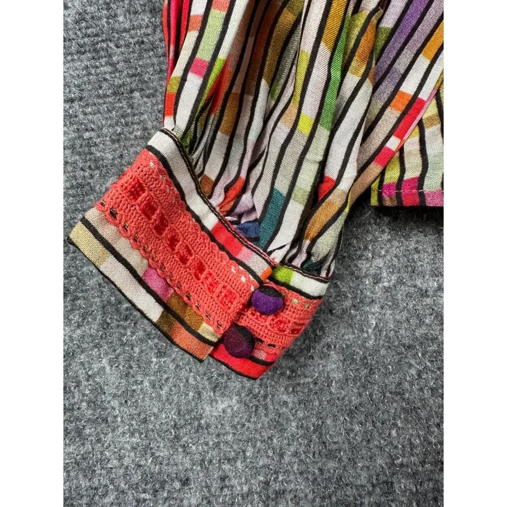 Anthropologie Conditions Apply Top Small Colorful Peasant Boho Poet Cottage - Picture 14 of 14